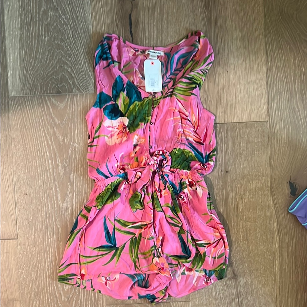 Billabong Pink Floral Romper
